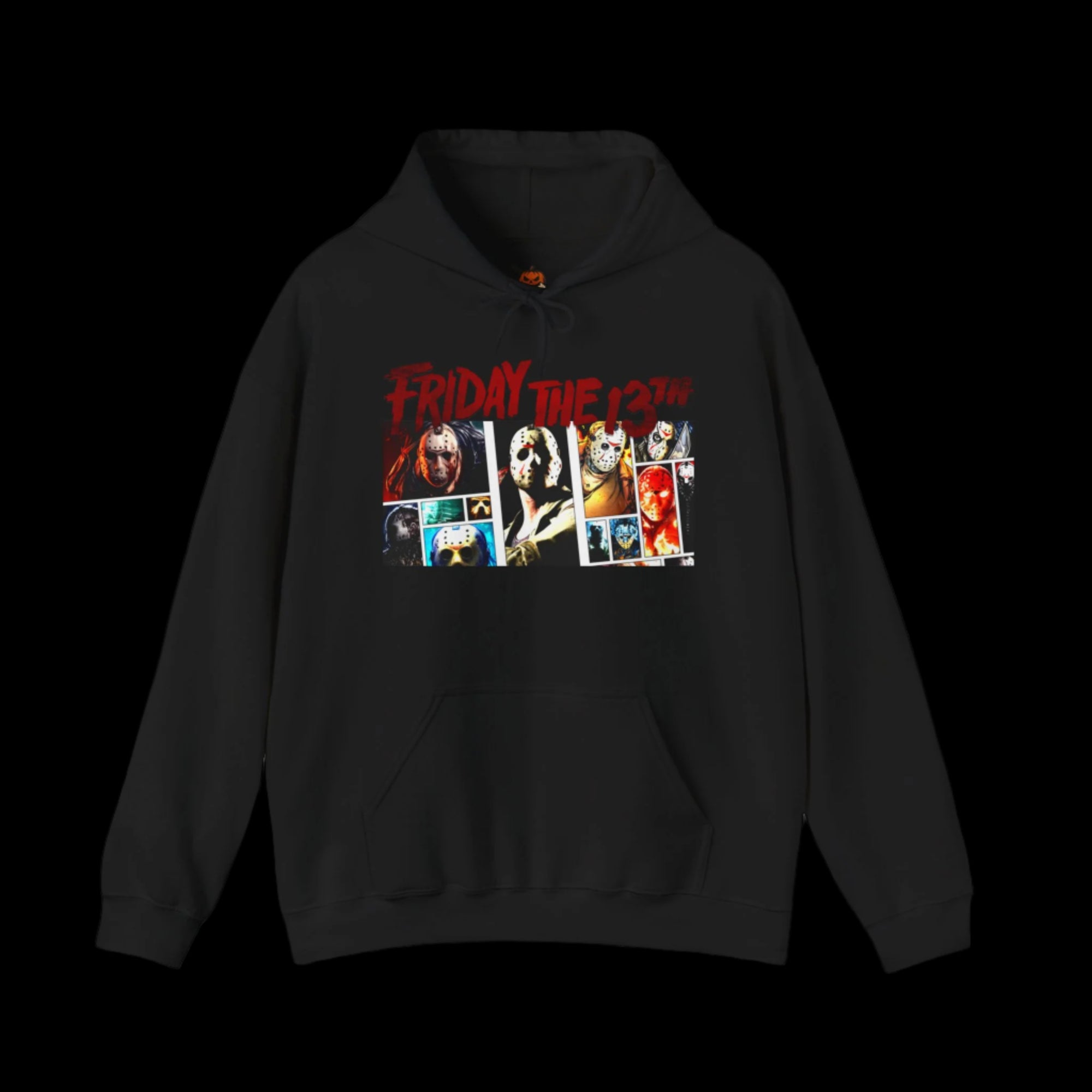Black hoodie with 'black background